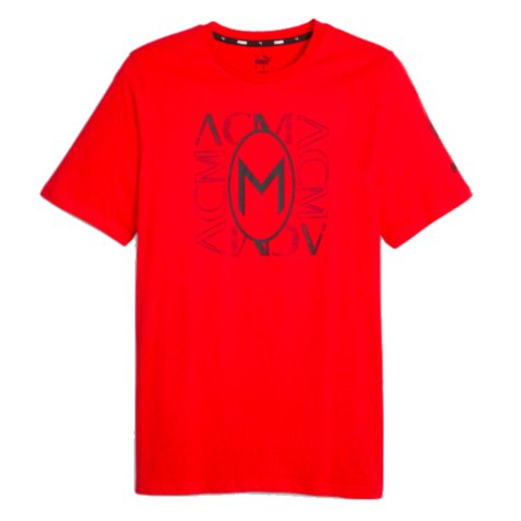 2023-2024 AC Milan FtblCore Graphic Tee (Red) (A Rebic 12)