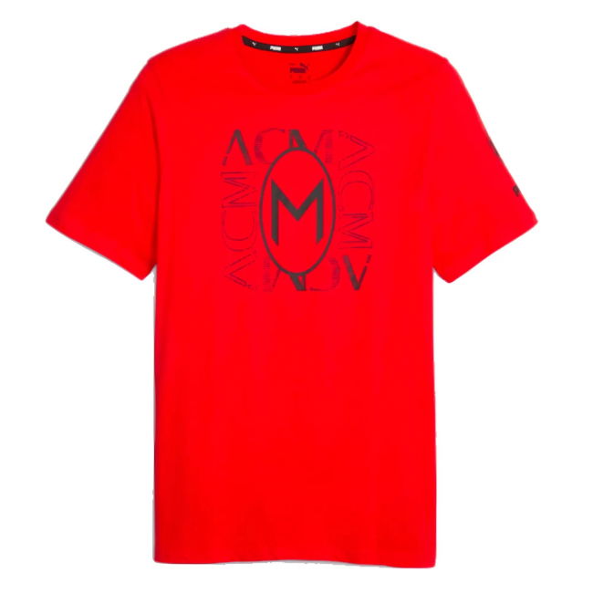 2023-2024 AC Milan FtblCore Graphic Tee (Red) (Saelemaekers 56)