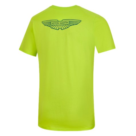2023 Aston Martin Lifestyle Logo Tee Mens - Lime