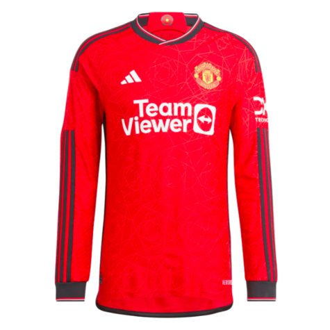 2023-2024 Man Utd Long Sleeve Home Shirt (Zelem 10)