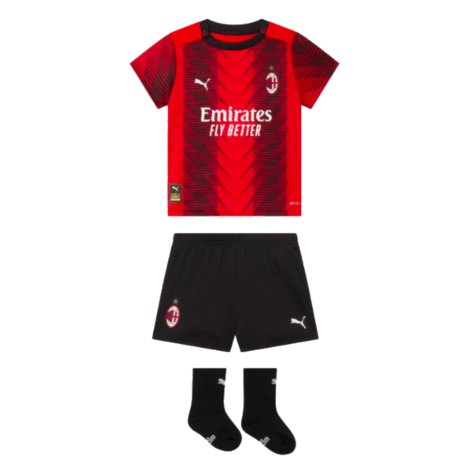 2023-2024 AC Milan Home Baby Kit (Weah 9)