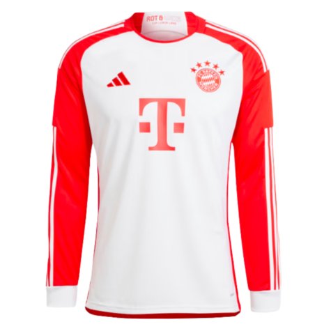 2023-2024 Bayern Munich Long Sleeve Home Shirt (Kids) (De Ligt 4)