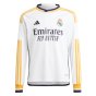 2023-2024 Real Madrid Long Sleeve Home Shirt (Kids) (Benzema 9)