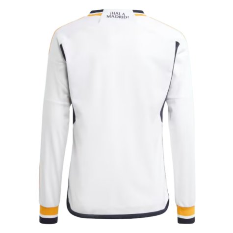 2023-2024 Real Madrid Long Sleeve Home Shirt (Kids) (Alaba 4)