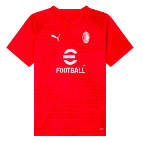 2023-2024 AC Milan Training Jersey (Red) - Kids (Rafa Leao 10)