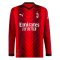 2023-2024 AC Milan Long Sleeve Home Shirt (Weah 9)
