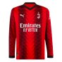 2023-2024 AC Milan Long Sleeve Home Shirt (Tomori 23)