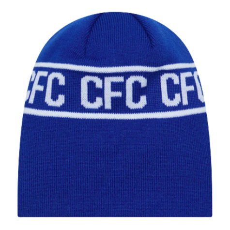 2023-2024 Chelsea Letter Bobble Knit Beanie Hat (Blue)