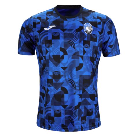 2023-2024 Atalanta Pre-Game Shirt (Blue) (Your Name)