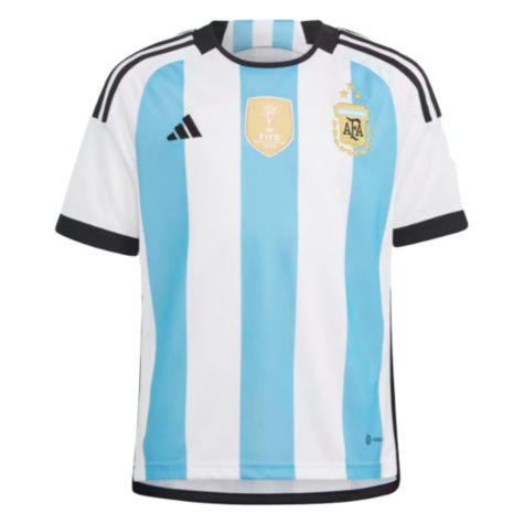 Argentina 2022 World Cup Winners Home Shirt - Kids (DI MARIA 11)