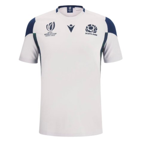 Scotland 2023 RWC Poly Training Shirt (White) - Kids (Your Name)