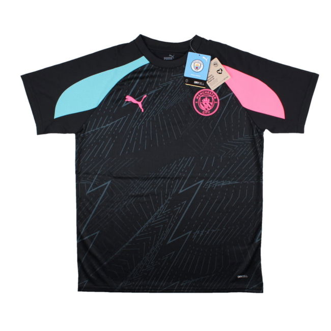 2023-2024 Man City Pre-Match Jersey (Dark Navy) - Kids (Your Name)