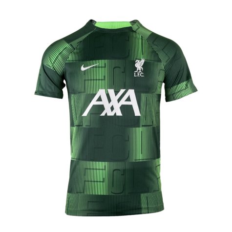 2023-2024 Liverpool Academy Pre-Match Training Shirt (Green) (Your Name)