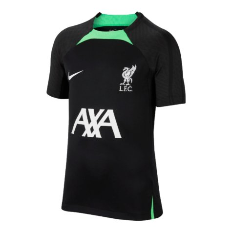2023-2024 Liverpool Strike Dri-Fit Training Shirt (Black) - Kids (Thiago 6)