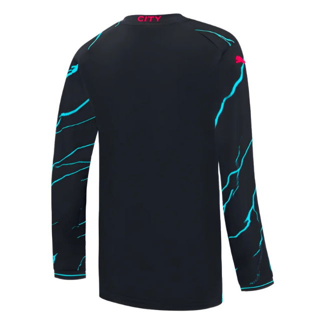 2023-2024 Man City Long Sleeve Third Shirt (Kids)