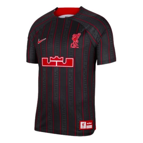 LeBron x Liverpool Football Shirt (Black) (Barnes 10)
