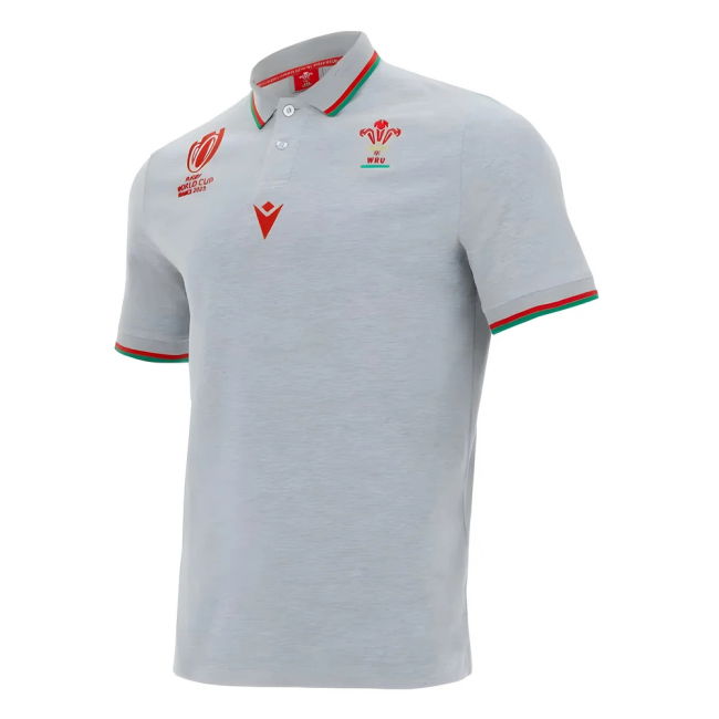 Wales RWC 2023 Cotton Polo Shirt (Grey)