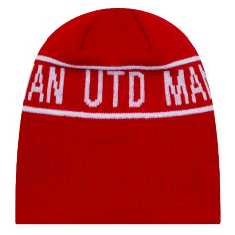 Man Utd Cuff Knit Hat Skull Beanie (Red)