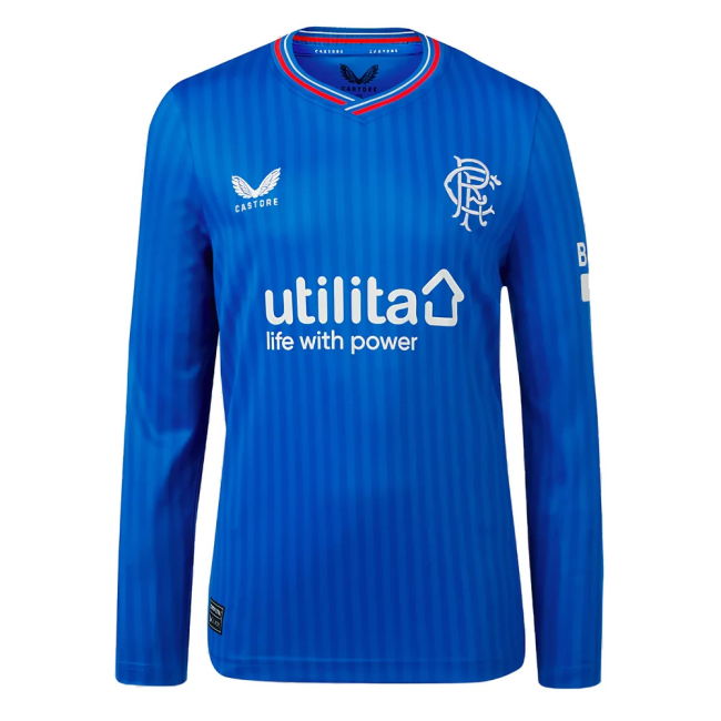 2023-2024 Rangers Long Sleeve Home Shirt (Kids) (Lundstram 4)