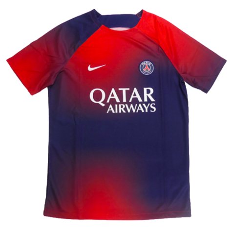2023-2024 PSG Academy Pro Dri-FIT Pre-Match Shirt (Red) (Sergio Ramos 4)