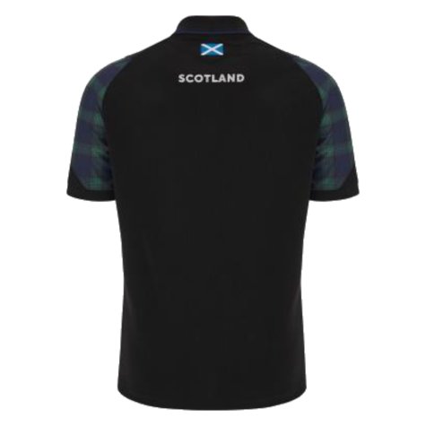 2023-2024 Scotland Rugby Travel Poly Polo Shirt (Black)