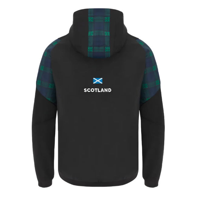 2023-2024 Scotland Rugby Travel Full Zip Hoodie (Black) - Kids