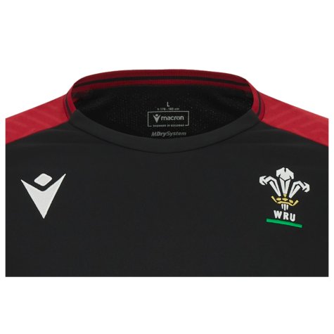2023-2024 Wales Rugby LS Training Shirt (Black)