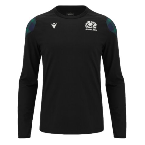 2023-2024 Scotland Rugby LS Travel Tee (Black) (Your Name)