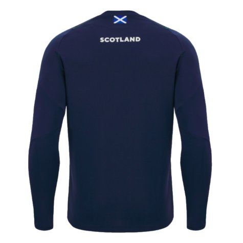2023-2024 Scotland Rugby Long Sleeve Training Tee (Navy) (Your Name)