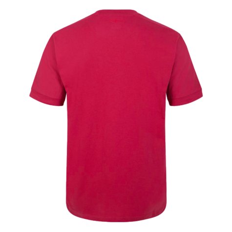 2023-2024 England Rugby Leisure T-Shirt (Earth Red) (Your Name)