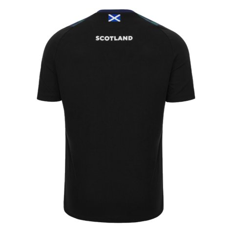 2023-2024 Scotland Rugby Training Gym Tee (Black) (Your Name)