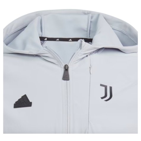 2023-2024 Juventus Gameday Full Zip Hoodie (Halo Silver)