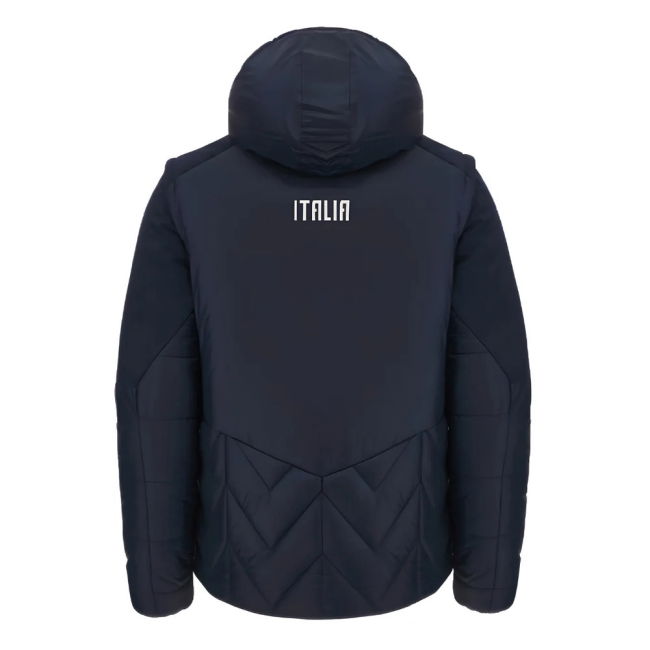 2023-2024 Italy Rugby Official Travel Bomber Jacket (Navy)