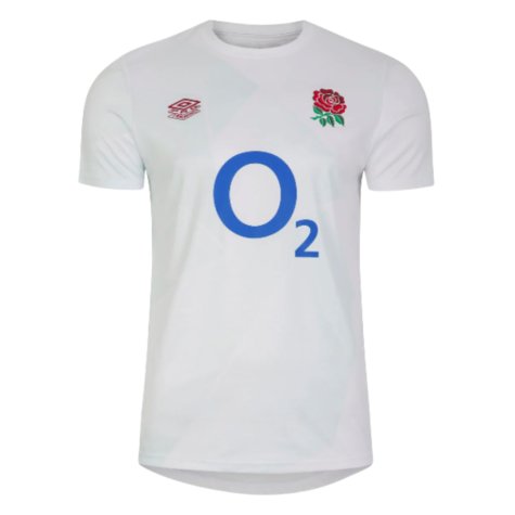 2023-2024 England Rugby Warm Up Jersey (Brilliant White) (Marler 1)