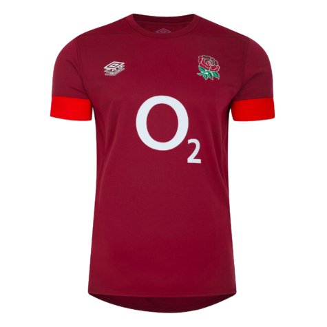 2023-2024 England Rugby Relaxed Training Shirt (Tibetan Red) (Daly 15)
