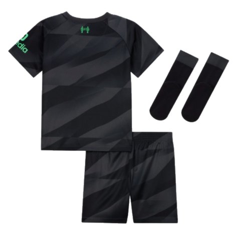 2023-2024 Liverpool Home Goalkeeper Infant Baby Kit (Dudek 1)
