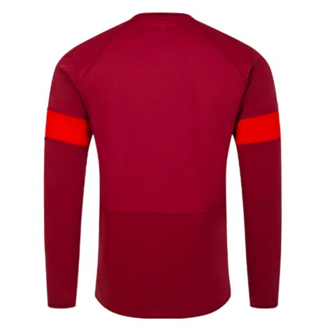 2023-2024 England Rugby Relaxed LS Training Jersey (Tibetan Red)