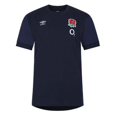 2023-2024 England Rugby Warm Up Jersey - Kids (Navy Blazer) (Your Name)