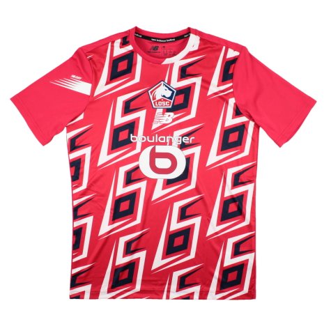 2023-2024 Lille LOSC Pre-Game Jersey (Home) (T Weah 22)