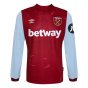 2023-2024 West Ham Long Sleeve Home Shirt (ALVAREZ 19)