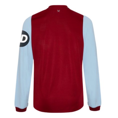 2023-2024 West Ham Long Sleeve Home Shirt (L PAQUETA 10)