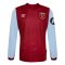 2023-2024 West Ham Long Sleeve Home Shirt (Kids) (MOORE 6)