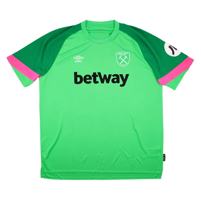 2023-2024 West Ham SS Home Goalkeeper Shirt (Green) (Areola 13)