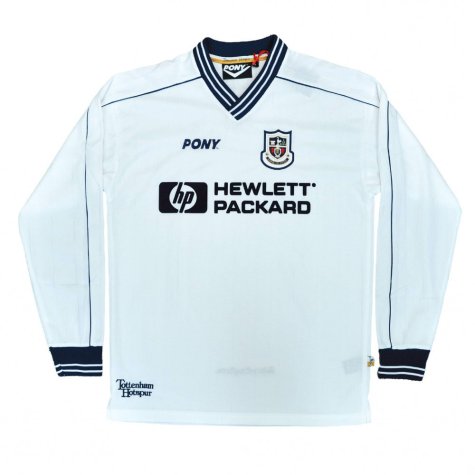 1997-1999 Tottenham Home LS Pony Retro Shirt (Ferdinand 10)