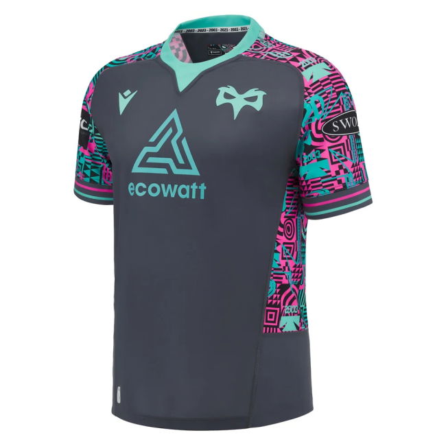 2023-2024 Ospreys Rugby Euro Poly Replica Shirt (Your Name)