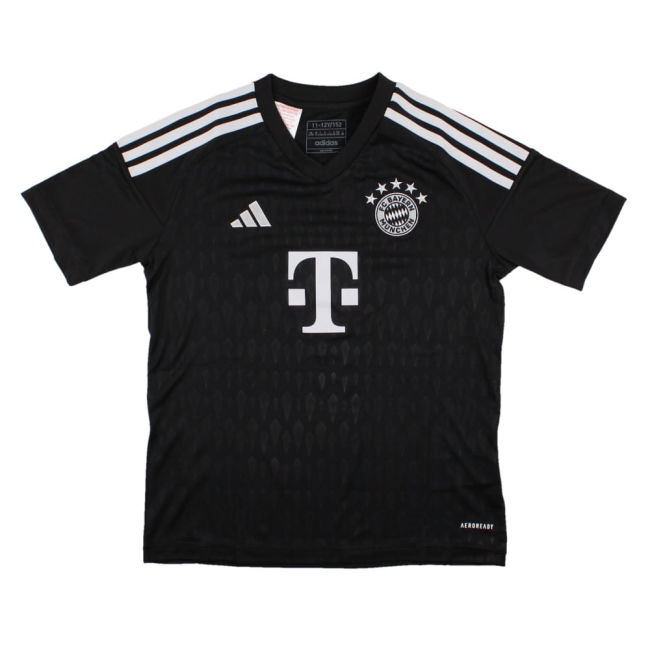2023-2024 Bayern Munich Goalkeeper Shirt (Black) - Kids (NEUER 1)