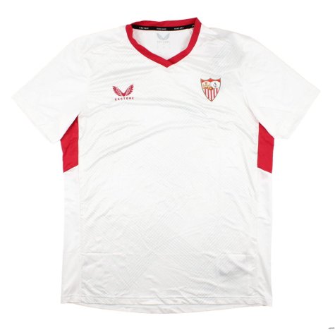 2023-2024 Sevilla Home Matchday Tee (White) (L Ocampos 5)