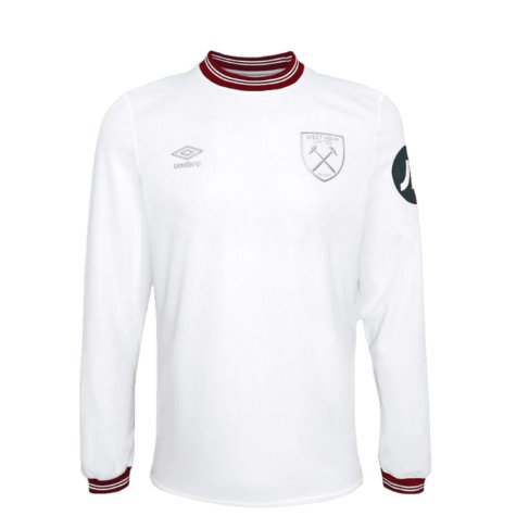 2023-2024 West Ham Long Sleeve Away Shirt (Kids) (Your Name)