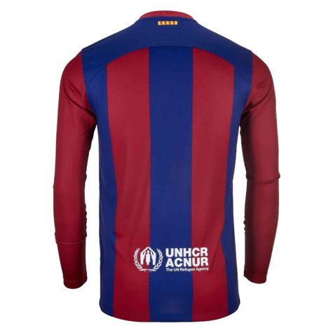 2023-2024 Barcelona Home Long Sleeve Shirt (Alonso 17)