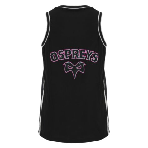 2023-2024 Ospreys Rugby Training Basketball Vest (Black)
